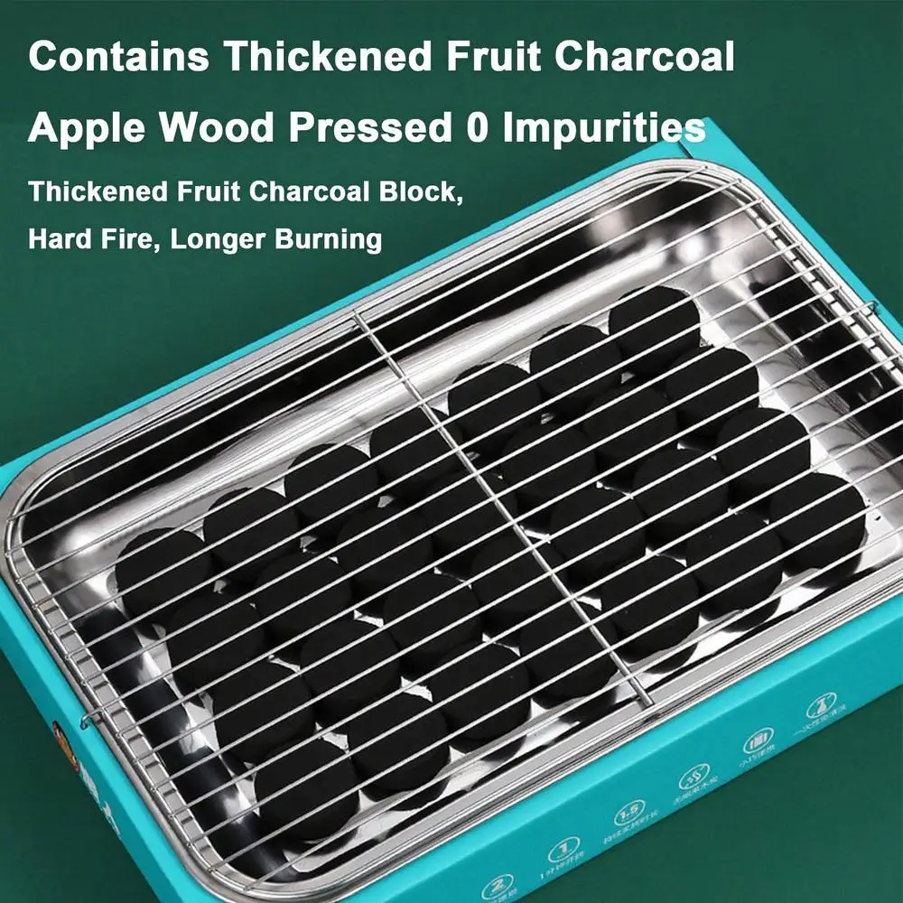 Noir Mini Barbecue à Charbon Portable Jetable, Accessoire Compact pour