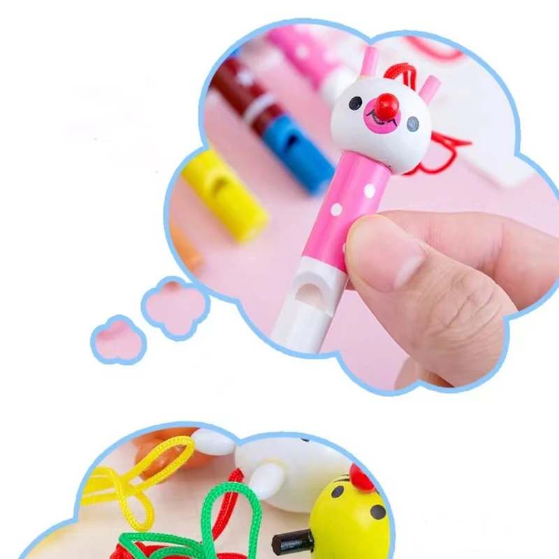 Mini multicolor wooden whistles kids birthday party favors decoration baby shower noise maker toys goody bags pinata gifts 20Pcs