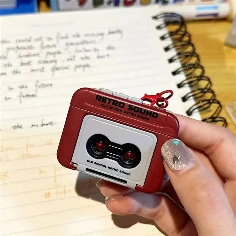Retro Mini Music Keychain Recorder Storage Box