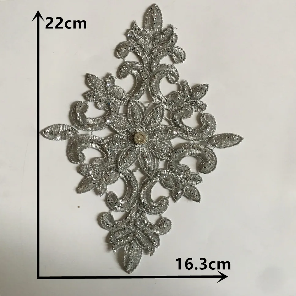 Women's chest applique embroidery lace garment sewing rhinestone sequin design 1 piece for sale DIY craft supplies accessories lace sewing accessories lace sewing supplies lace garment accessories clothing accessories clothing craft accessories