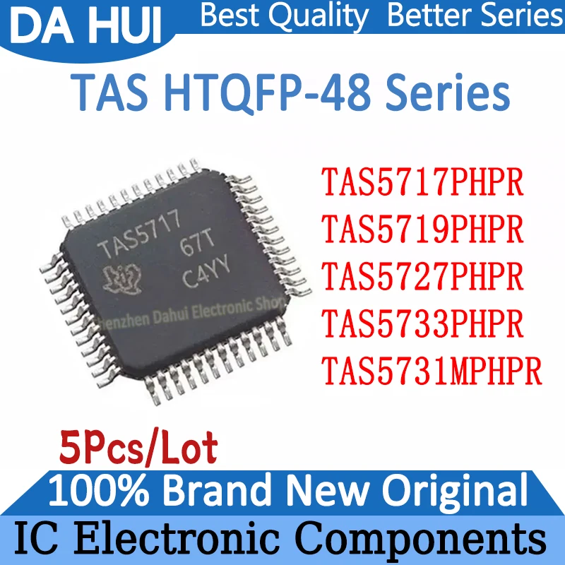 

5Pcs/Lot TAS5717PHPR TAS5719PHPR TAS5727PHPR TAS5733PHPR TAS5731MPHPR TAS5717 TAS5719 TAS5727 TAS5733 TAS5731 IC Chip HTQFP-48