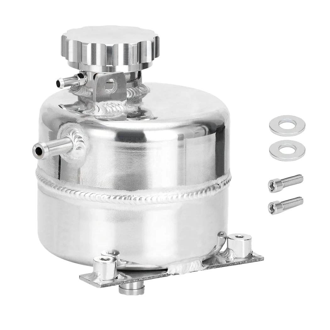 

Aluminium Radiator Coolant Water Overflow Expansion Tank Reservoir for Mini Cooper S R52 R53 Silver