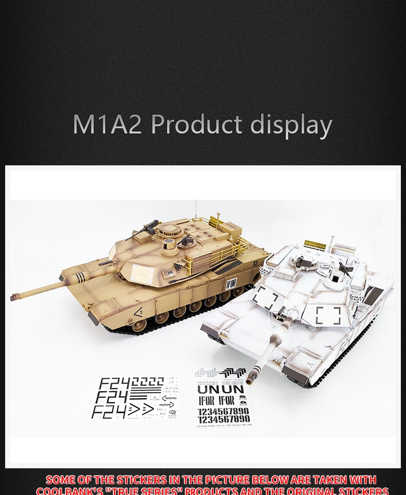 Sa0d07148199549abb7376b3f3046f5b7F [3918 1 UN 화이트 업그레이드] Heng Long RC 탱크 1/16 7.0 Abrams UN 화이트 3918 모델 320° 회전 포탑 흡연 전투 탱크 군용 차량 적외선 전투