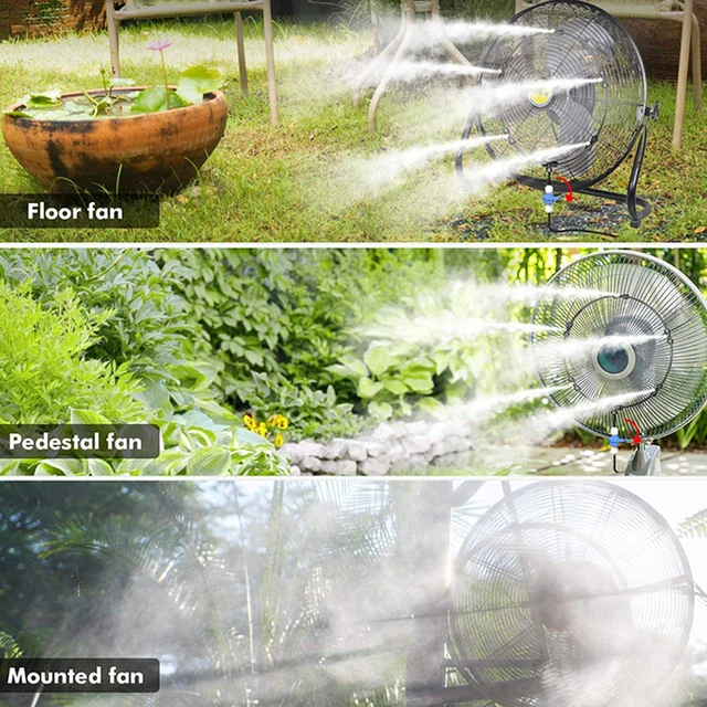 Hordozható Ködös Készlet Ventilátorokhoz 5Db Sárgaréz Sprinkler Fúvókák Mini Csendes 24 V -Os Szivattyúval - Image 5