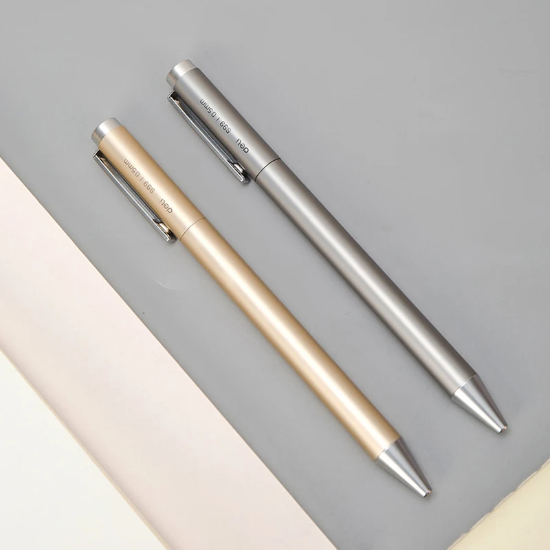 Deli Metal Sign Pen Gel Ink Pen 9.5mm Signing Stylo PREMEC Smooth Refill MiKuni Japan Ink Caneta OEM Black Blue Ink 4