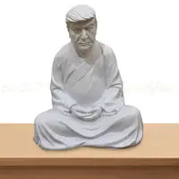 Trump Buddha Statue Resin Funny Trump Ornament Creative Trump Crafts Decor Trump Meditating Sculpture Garden Decoration 1