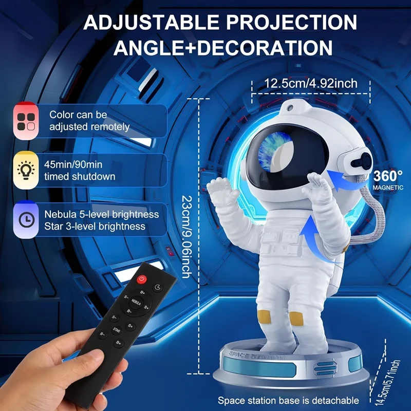 LPONGPOCUI Proiettore Astronauti Cielo Stellato LED con Telecomando, Proiettore Galaxy Light per Adulti, Decorazione della Stanza, Regalo per Bambini e Adulti (Rosa LPONGPOCUI Proiettore Astronauti Cielo Stellato LED con Telecomando, Proiettore Galaxy Light per Adulti, Decorazione della Stanza, Regalo per Bambini e Adulti (Rosa