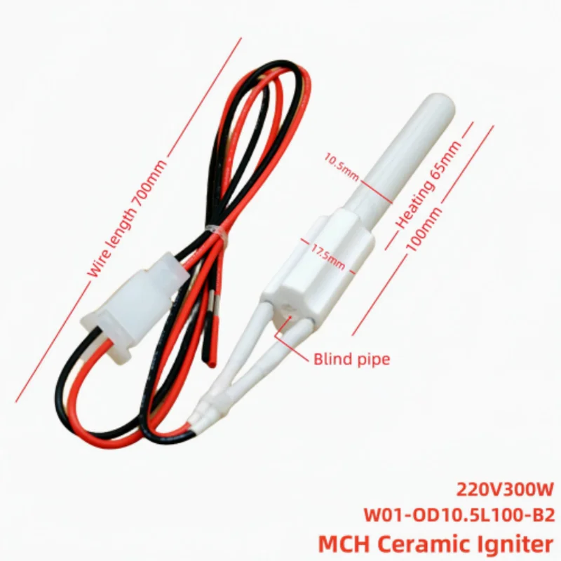 220V300W Fireplace Heating Pellet Stove Lgniter Furnace Electric Heating Pipe Ceramic Igniter Kitchen Accessories ignition Wood Pellet Stove Part Grill Ignition System Fireplace Repair Kit
