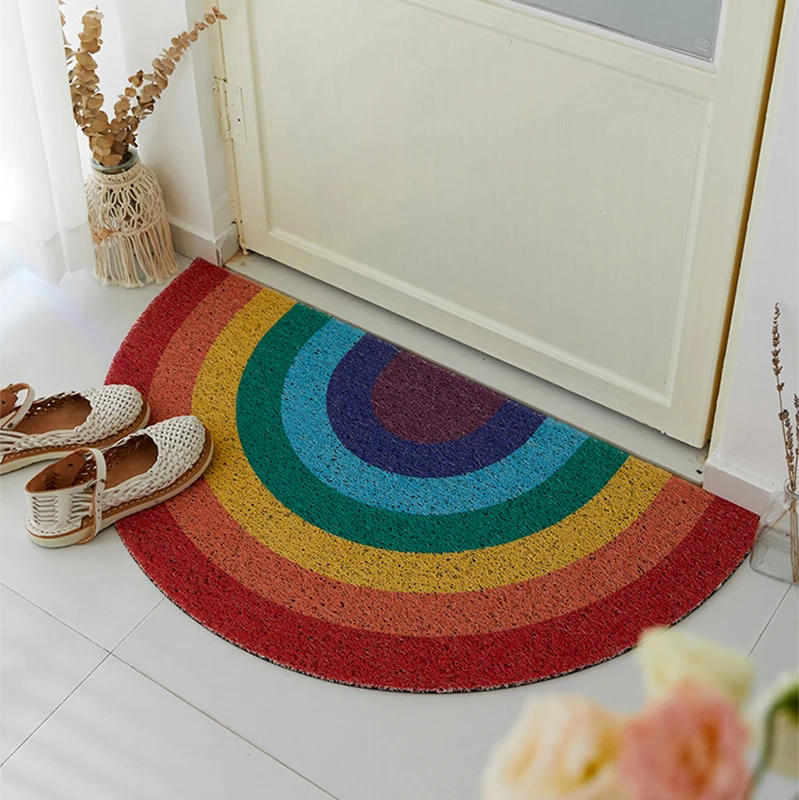 

Rainbow Doormat Cartoon Entrance Welcome Mat Hallway Door Non-slip Floor Mats Home Outdoor Entry Rug Bedroom Living Room Carpet