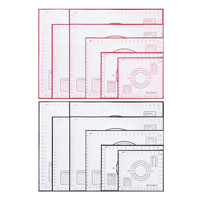 Silicone Baking Mat Scale Rolling Dough Pad Kneading Dough Mat Non Stick Pastry Oven Liner Bakeware 60*40/40*30cm