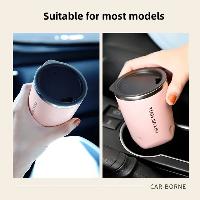 Tasse thermos portable exquise pour hommes et femmes, acier inoxydable 300, tasse à eau simple, tasse à café au lait pour le bureau et la maison, 304 ml 5