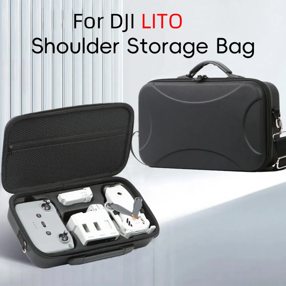 DJI Lito 1, X1 및 RC N3용 휴대용 케이스, 조절 가능한 스트랩이 있는 충격 방지 하드 쉘 보관함, 드론 액세서리