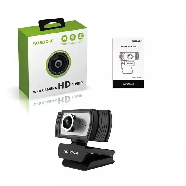 AUS AW33 Webcam 1080P Full HD Manual Focus 5 Grades USB Web Camera For Business PC Camera fit for Android Windows IOS S349
