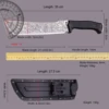 WPKOPYA US (Roman Warrior) multi-purpose farm tool knife, outdoor camping logging knife, jungle tree cutting knife, bamboo knife 5