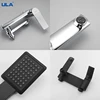 ULA Black Bathtub Faucet Brass Bathroom Shower Faucet with Swivel Tub Spout Shower Mixer Tap with Handheld Shower Mixing Valve 5