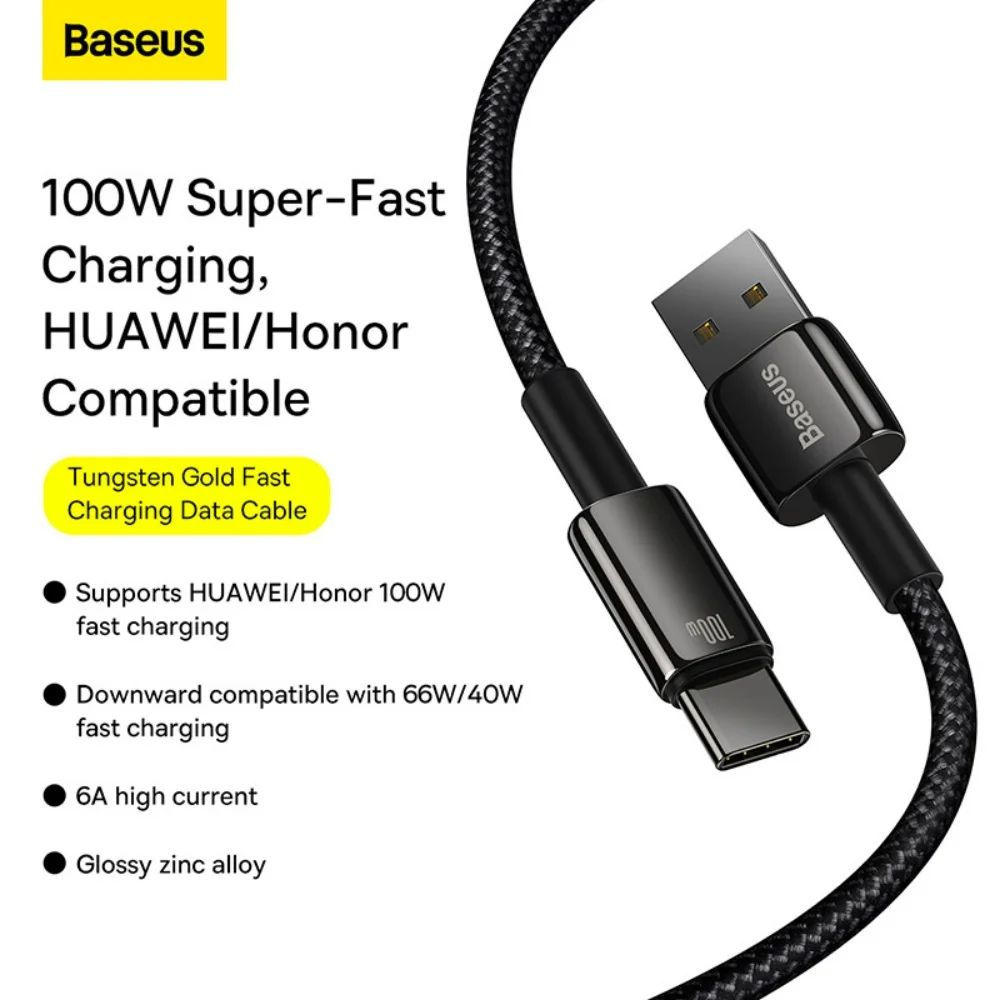 Premium 100W USB-C Fast Charging Braided Nylon Cable