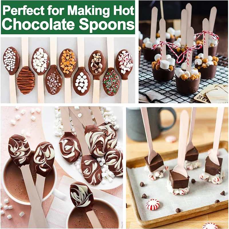 Disposable dessert spoons 50/100/200Pcs Wooden Spoons 3.8-Inch Mini Tasting Sampling Spoons Disposable Yogurt Ice Cream Spoon
