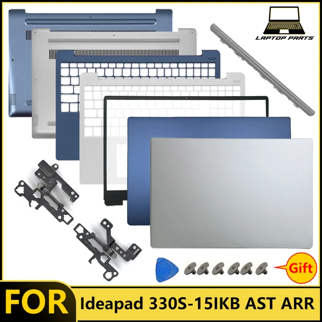 Cadre de remplacement pour ordinateur portable Ideapad 330S-15IKB 330S-15AST 330S-15ARR, couverture arrière LCD, lunette avant, repose-paume, charnière du boîtier inférieur 1