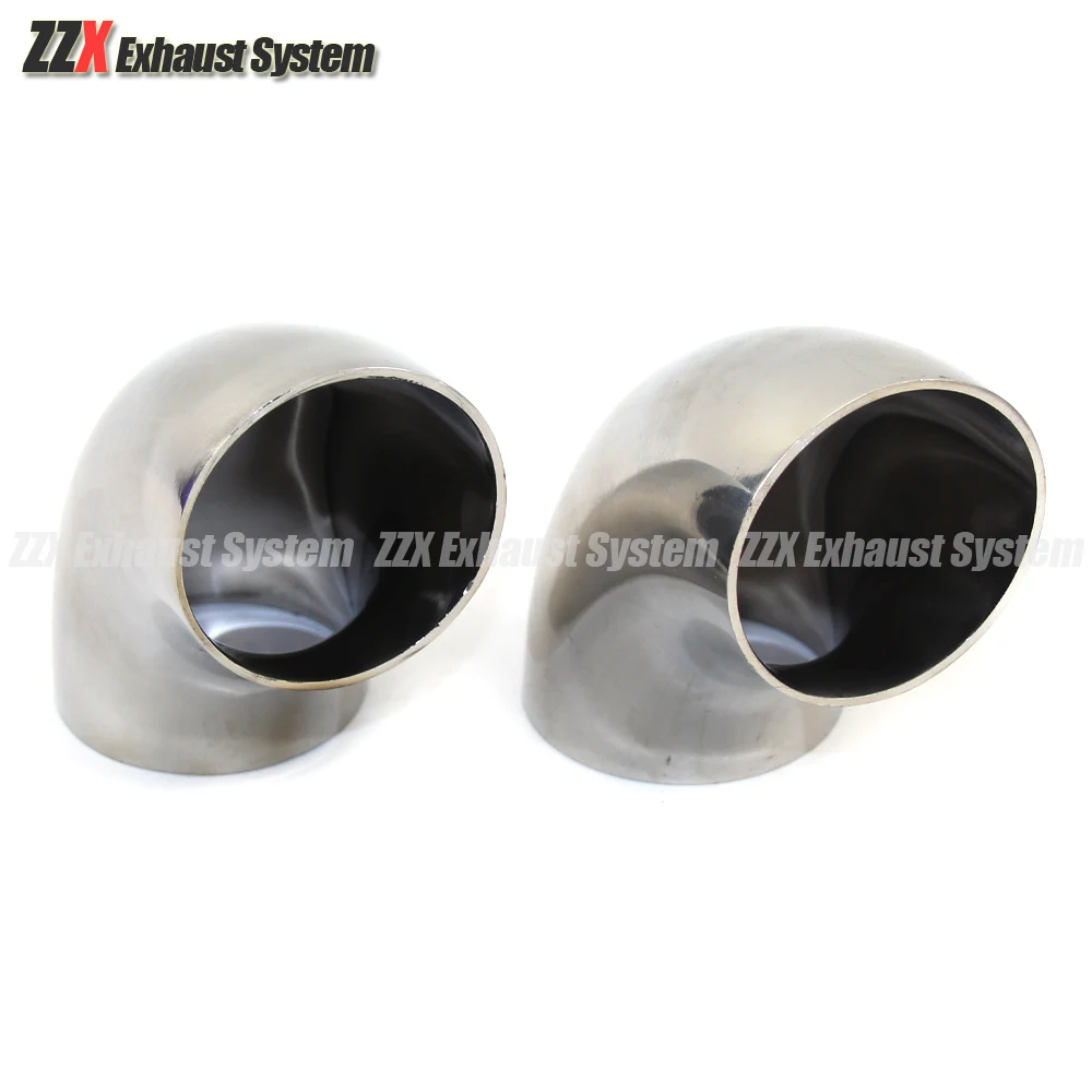 304 Stainless Steel 90 Degree Elbow Pipe Fittings Flange for Automobile Exhaust Pipe Connection OD38/45/51/54/57/60/63/70/76mm