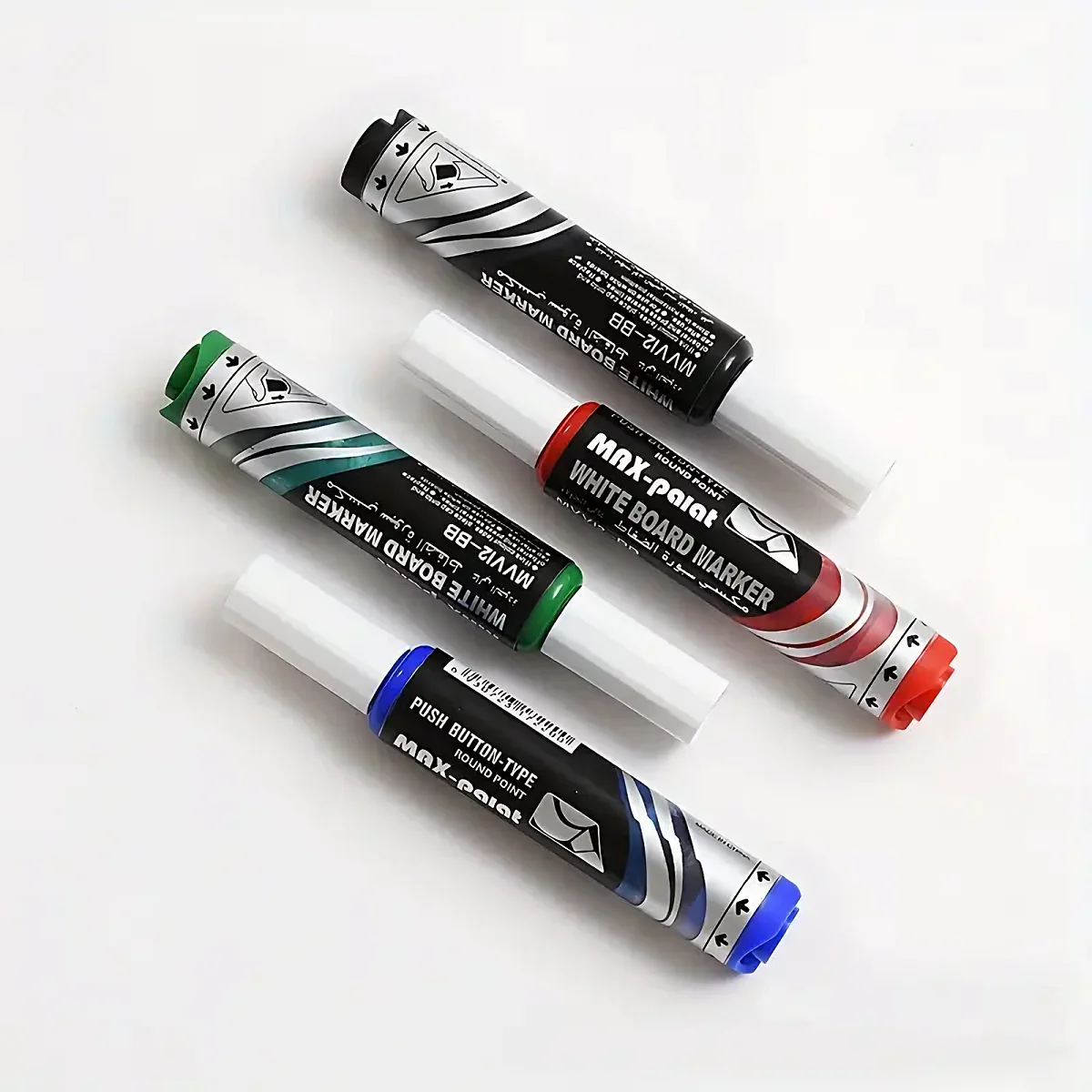 White Marker Pens Marker Pens Pen Marker Whiteboard Pens 4-Piece Push-Button Liquid Ink Whiteboard Marker Pen Vibrant Quick-Drying Low-Odor Chisel Tip for Whiteboards Office