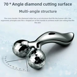 Enhanced Radiance 3D Roller Face Massager Tool (Silver)