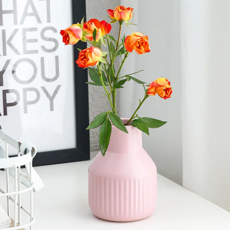

Cylinder Plant Hydroponies Ceramic Plant Potsation Modern Interior Mini Vase Minimalist Vaso Decorativo Home Design Exsuryse