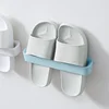 Bathroom Slippers Rack Wall-Mounted Free Punching Toilet Wall Suction Rack Storage Artifact Toilet Shoe Shelf 4