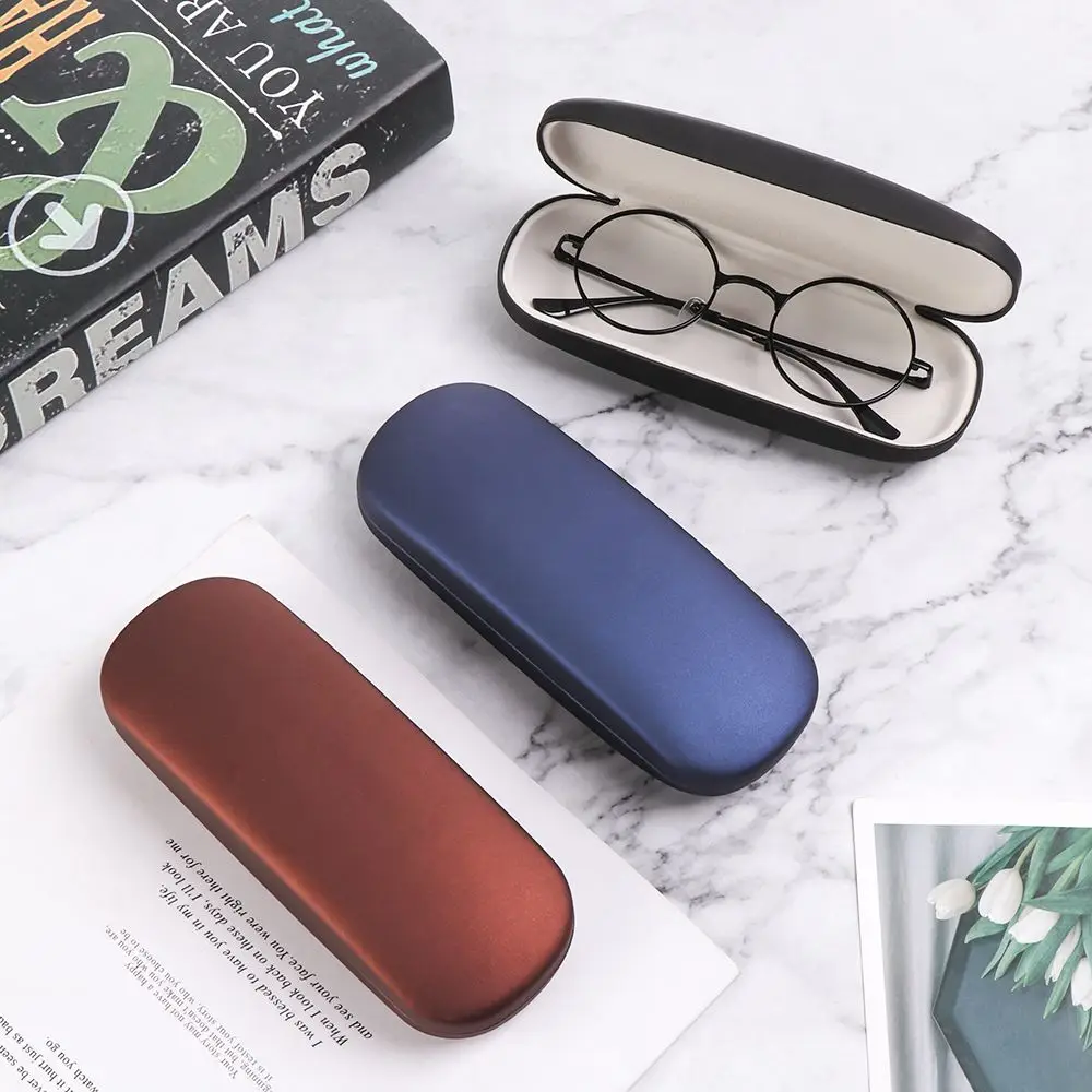 Pearlescent Hard Glasses Box para homens e mulheres, caso de miopia, protetor de óculos de leitura, nova moda, PU 2