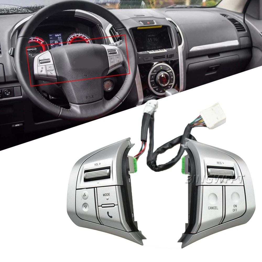 Audio Volume Steering Wheel Switch Multifunction Music Media Telephone Control Switches For Isuzu D-Max 2015 2016 2017 2018 DMAX