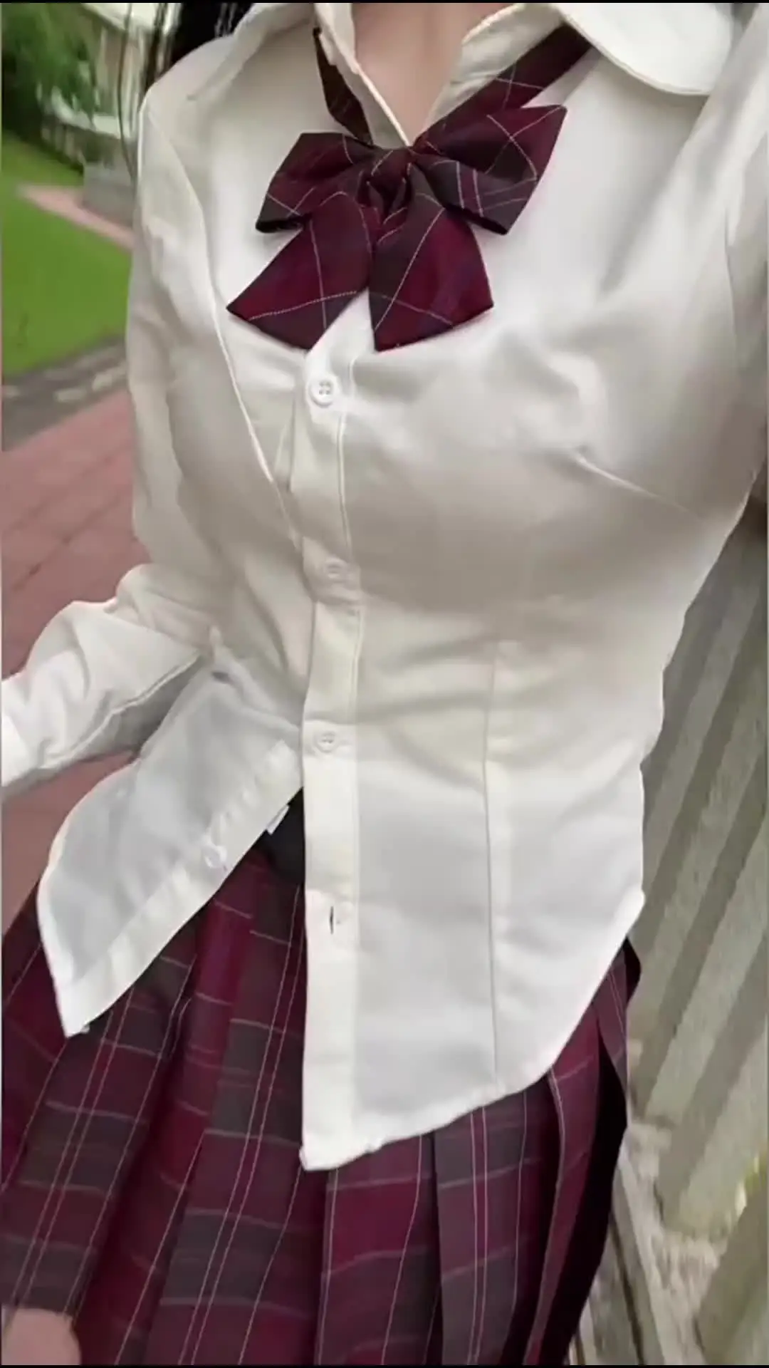 Plaid skirt fetish