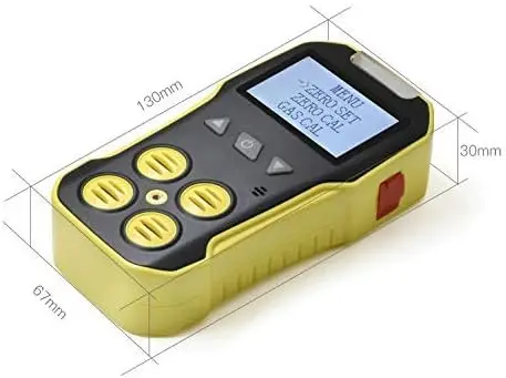 NIST Calibrated 4 Gas Monitor by Forensics O2, CO, H2S, LEL USB Recharge
