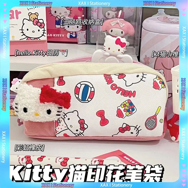 

New Sanrio Pencil Case Student Large Capacity Cute Multi Layered Multifunctional Storage Bag Supplies Children's Gifts Prizes