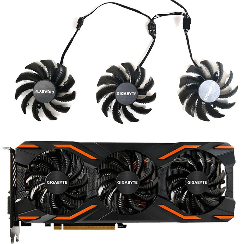 75Mm T128010Su 4Pin Dc 12V 0.35A Per Gigabyte Gtx 1080 Ti Gtx 1070 G1 Aorus Gtx 1060 Gtx 980 Cpu Cooler Ventola Di Raffreddamento
