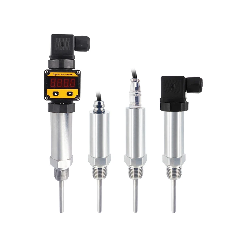 4-20mA Hart pump compressor temperature transmitter,PT100 Φ8mm gas pipe temperature  transmitter with display