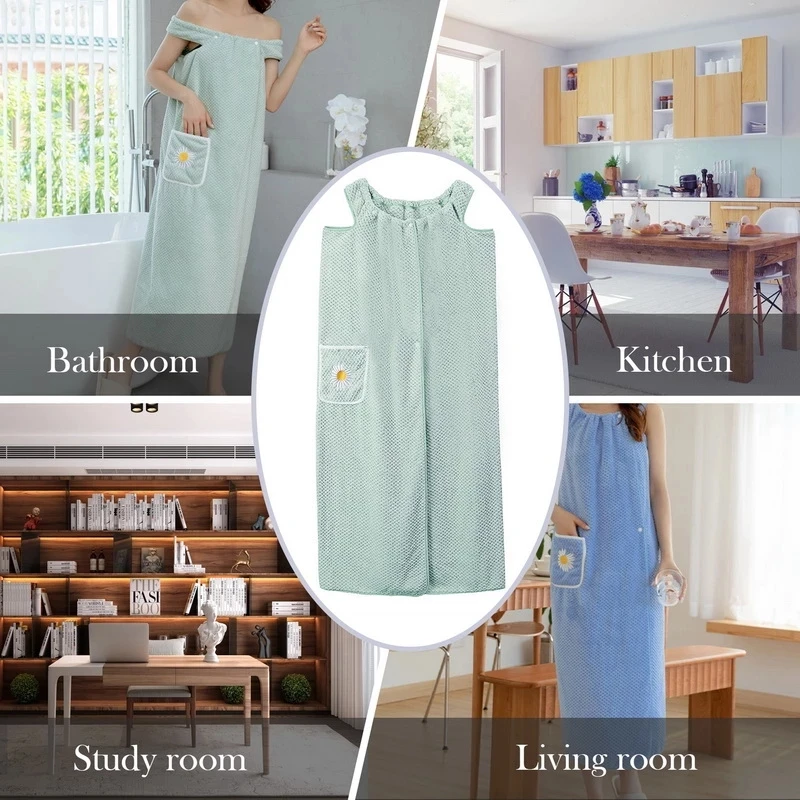 Bathroom Wearable Bathrobe Woman Shower Female Soft Bath Towel For Adults Lady Home Textiles Bath And Sauna Towels