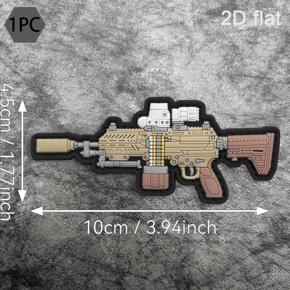 부드러운 고무 배지, 야광 효과, 뒷면에 후크앤루프 패스너가 있는 공격 패턴 PVC 패치, 가방, 배낭, 조끼, 의류 장식 스티커 및 자수 패치에 적합합니다.