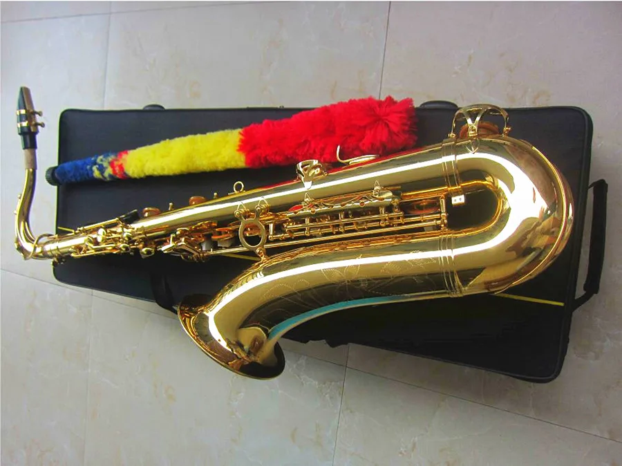 New Brass JUPITER Tenor Saxophone Bb Flat Sax Body Gold Woodwind Instrument Professional saxophone Carry Case