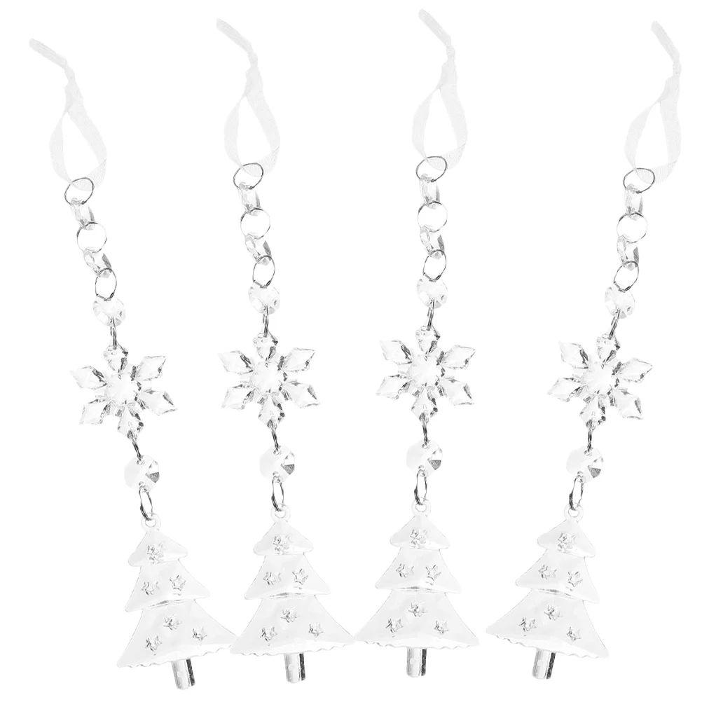 

Acrylic Snowflake Simulation Ice Pendants Christmas Tree Hanging Ornament New Year Decorations Navidad