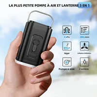 Mini pompe à air électrique portable avec lumière, gonfleur sans fil 4,5 KPa 1600 mAh pour matelas pneumatique, sacs sous vide, piscine 2