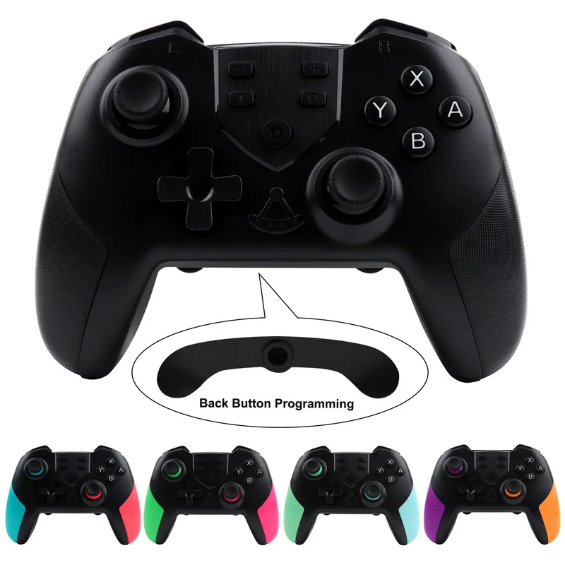 

BT Wireless Game Controller for Switch Pro Lite Oled PC Gamepad Joystick Back Button Programming Turbo Motor Vibration Function