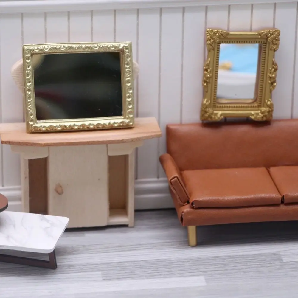 Miniature Dollhouse Mirrors - 1:12 Scale Baroque Style Wall Mirrors 3 Piece Set For Dollhouse