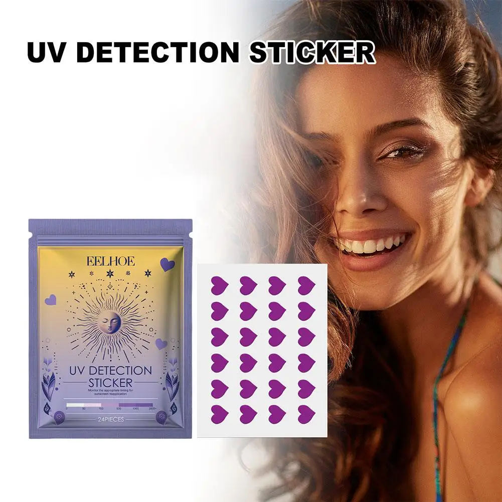 

UV Stickers For Sunscreen, UV Detecting Patches UV Sunscreen Protector Facial Sun Block Patch UV Dots Sun Sticker Test D9S3