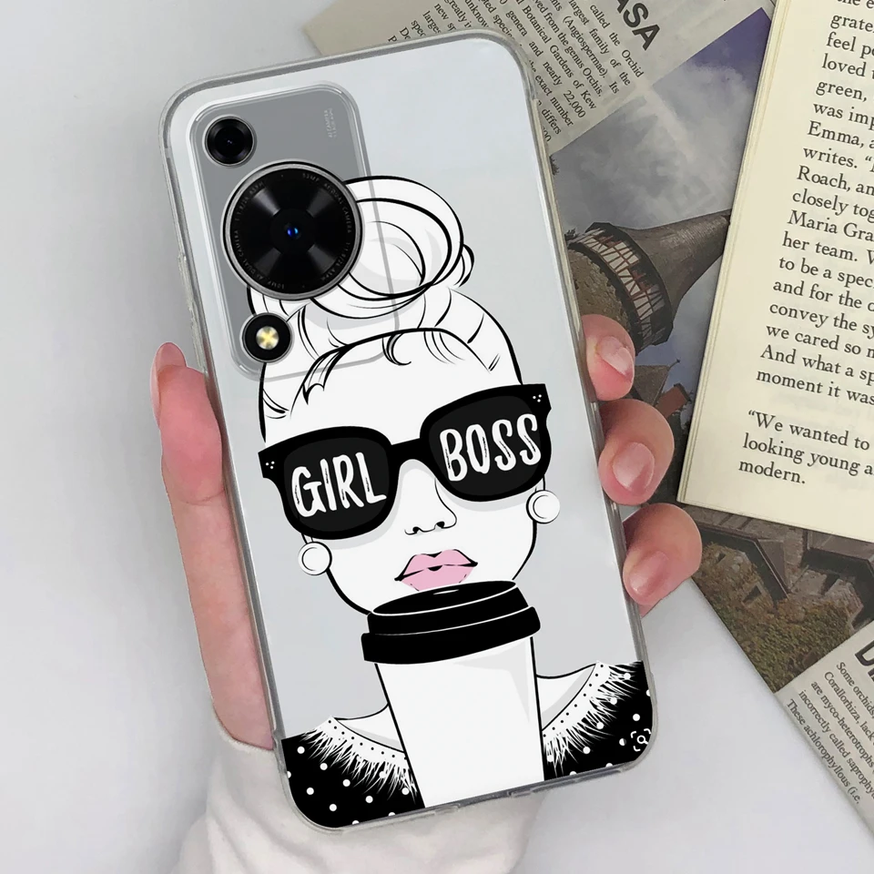 Transparent Love Heart Flower Shockproof Case