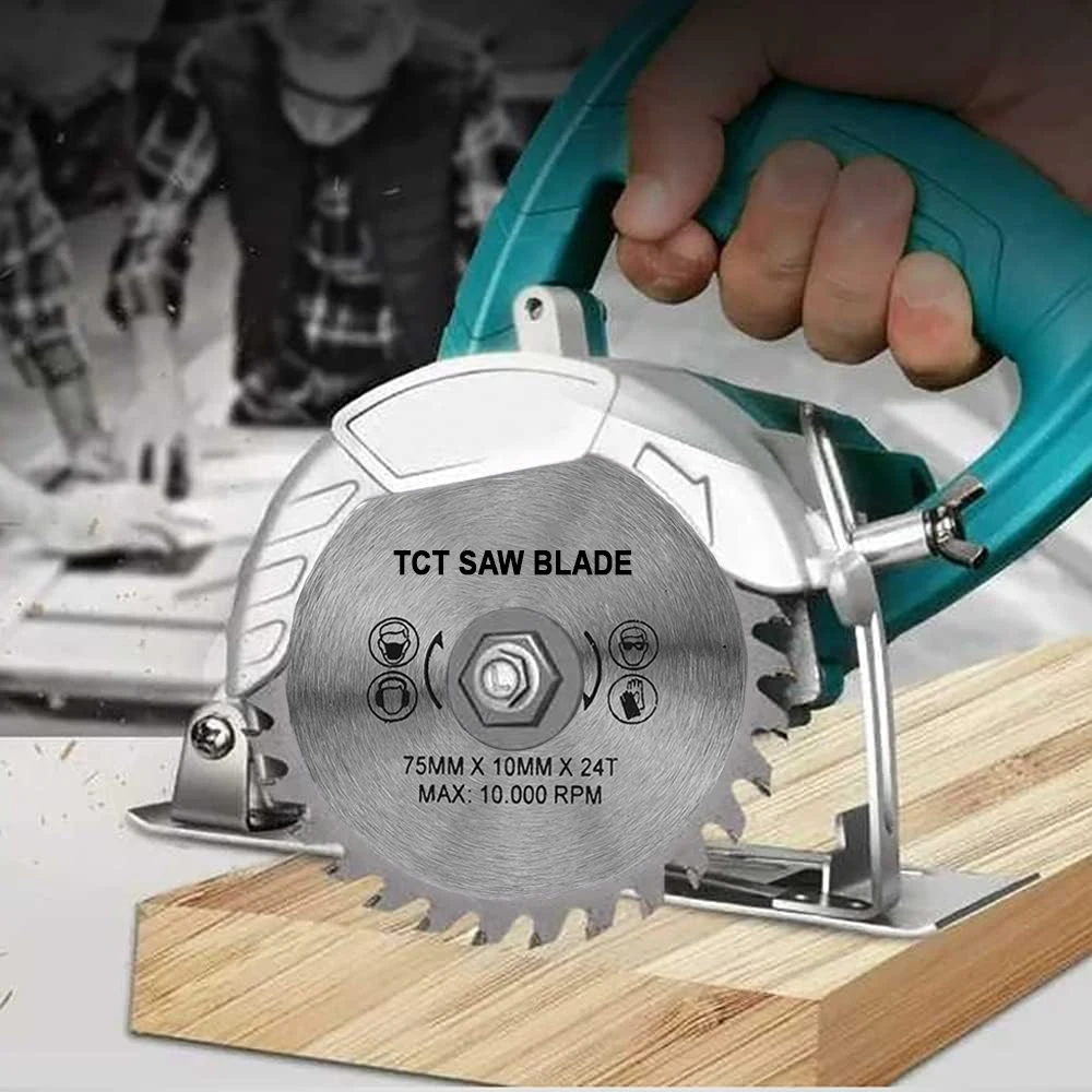 1/3pcs 75mm 3inch TCT Circular Saw Blade 24T Wood Cutting Dics Bore Diameter 10mm for Angle Grinder to Cutting Wood Plastic
