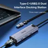 Llano USB C Hub, 5 in 1 USB C Hub Multiport Adapter W/Migabit Ethernet, 100W PD, 3 USB 2.0 for Laptops PC 1