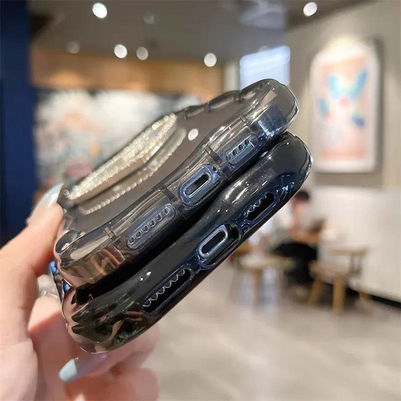 Shockproof Phone Case With Diamond Finish For Apple Iphone Models_voghion.com