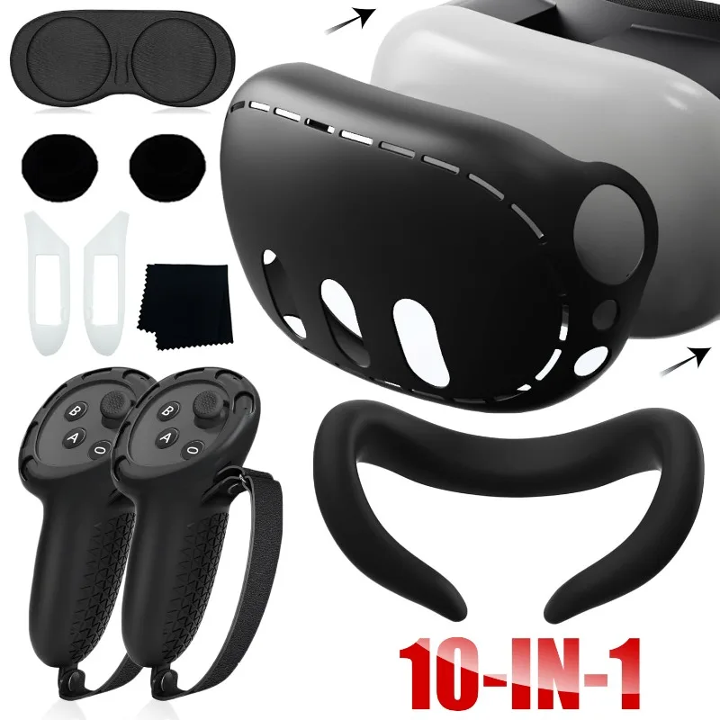 

Silicone Face Cover for Meta Quest3 Protector Accessories VR Shell Cover Touch Controller Grip Protective Case for Meta Quest 3