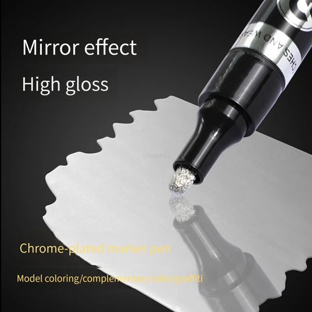 Mirror Liquid Chrome Marker Paint Marker,DIY Silver Mirror Marker for Any  Surface,High-gloss Mirrored