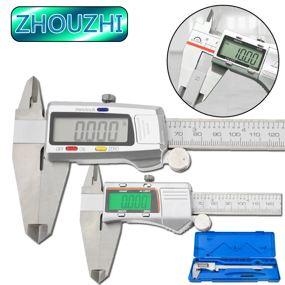 200mm Digital Vernier Caliper Micrometer Measure Tool Gauge Ruler Metal Caliper 