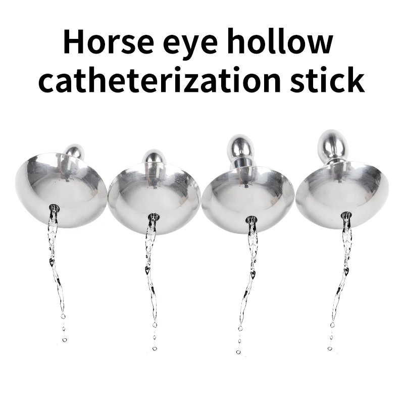 Horse Eye Stick Hollow Urethral Plug Metal Male Penis Catheterization Injection Blockage Expansion Flower Shower Dilator Sex Toy penis sex toys